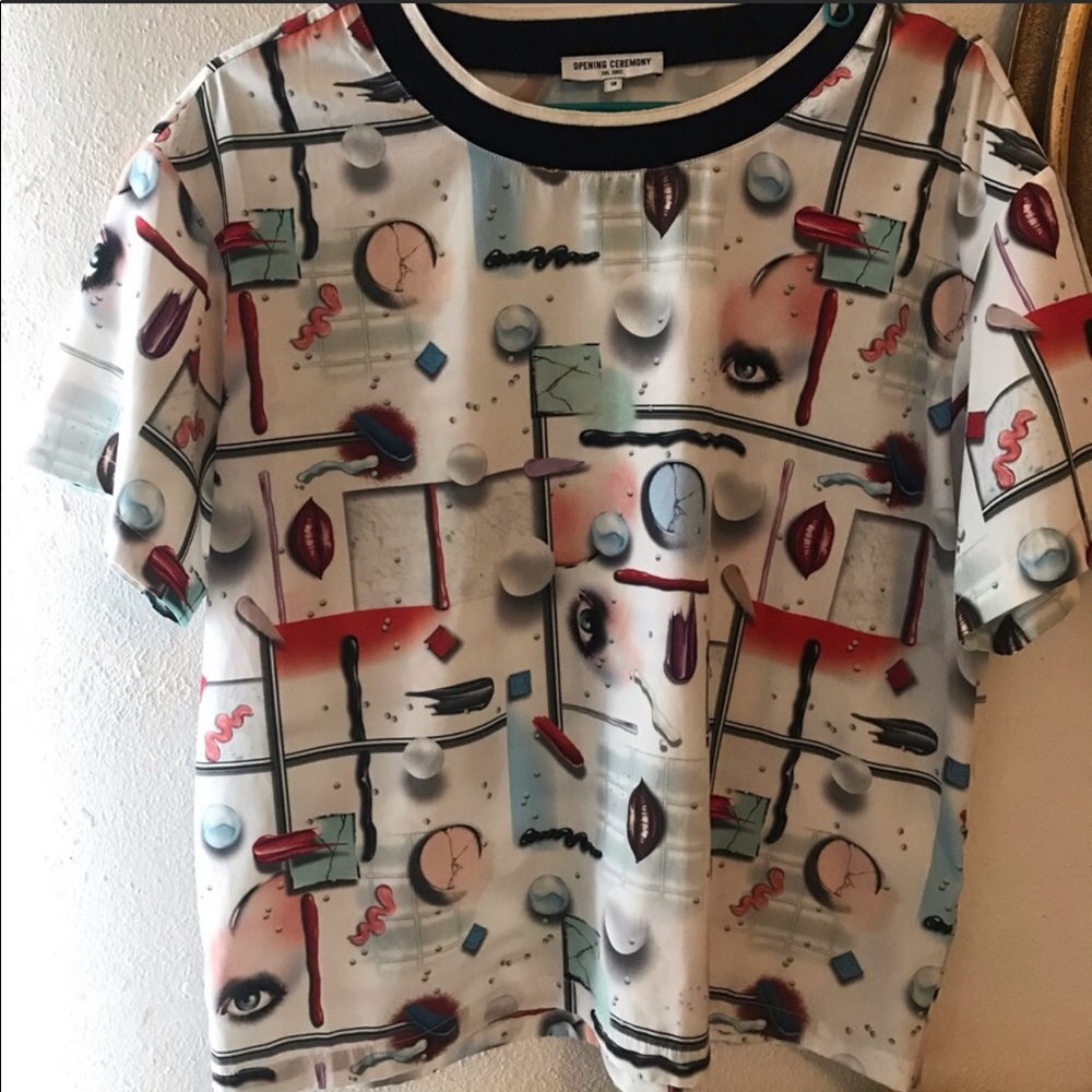 OC cyber makeup print top!